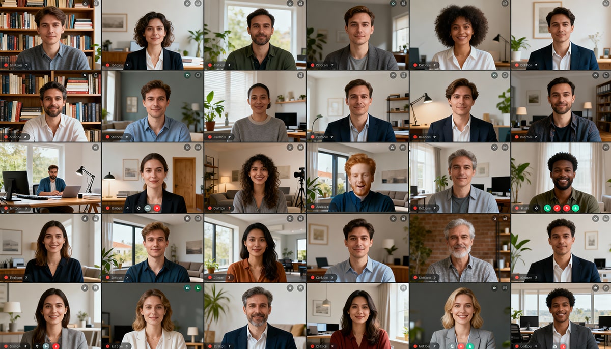 Users on Video Conference Call