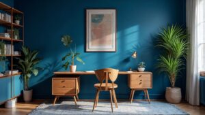 African Ancient Wood Home Office Medium in size