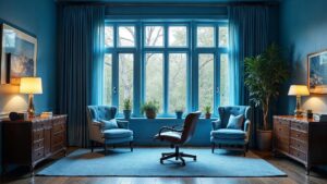 American Art Deco Glass Home Office Medium in size