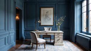 French Baroque Stone Home Office Medium in size