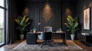 Middle Eastern Post-Modern Textile Home Office Large in size