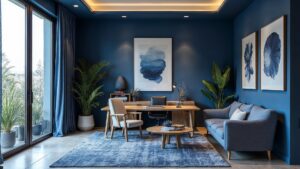 Middle Eastern Post-Modern Textile Home Office Large in size