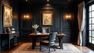 Spanish Colonial Wood Home Office Medium in size