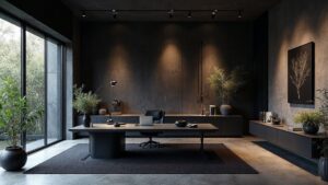 Japanese Contemporary Stone Home Office Extra-Large in size