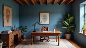 Spanish Colonial Wood Home Office Medium in size