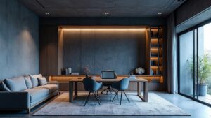 Japanese Contemporary Stone Home Office Extra-Large in size