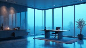 Russian Futurism Glass Home Office Medium in size