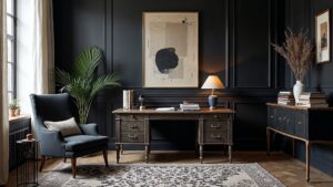 French Modern Textile Home Office Medium in size