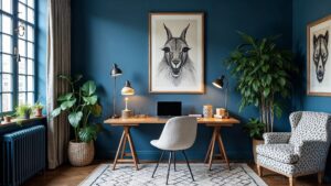 French Modern Textile Home Office Medium in size