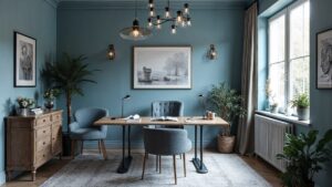 Russian Rococo Textile Home Office Medium in size