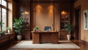 American Art Deco Glass Home Office Medium in size