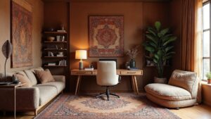 Middle Eastern Post-Modern Textile Home Office Large in size