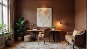 French Modern Textile Home Office Medium in size