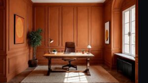 Italian Post-Modern Terracotta Home Office Medium in size