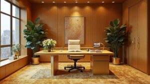 Italian Gold Futurism Wood Home Office
