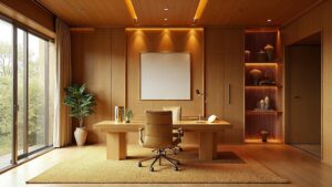 Japanese Gold Modern Bamboo Home Office