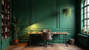 French Art Deco Wood Home Office Medium in size