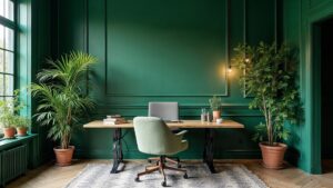 French Baroque Stone Home Office Medium in size