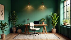 Spanish Colonial Wood Home Office Medium in size