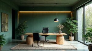 Japanese Contemporary Stone Home Office Extra-Large in size