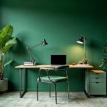 Italian Green Futurism Metal Home Office