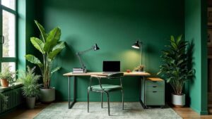 Italian Green Futurism Metal Home Office