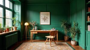 American Tudor Wood Home Office Medium in size