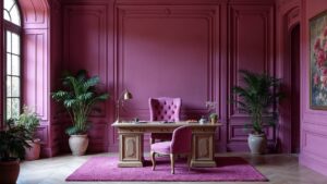 French Baroque Stone Home Office Medium in size