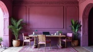 Greek Magenta Byzantine Ceramic Home Office
