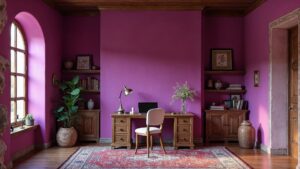 Spanish Colonial Wood Home Office Medium in size