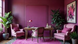 French Modern Textile Home Office Medium in size