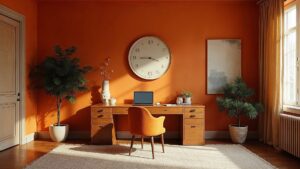 French Art Deco Wood Home Office Medium in size