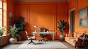 French Baroque Stone Home Office Medium in size