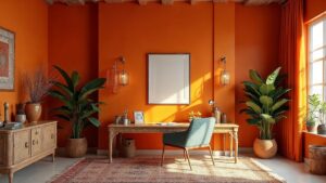 Middle Eastern Post-Modern Textile Home Office Large in size