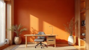 Japanese Modern Bamboo Home Office Medium in size