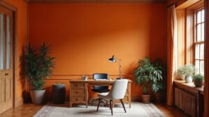 American Tudor Wood Home Office Medium in size