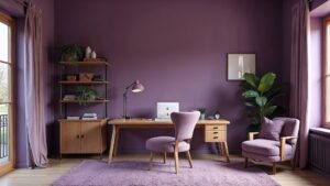 Spanish Purple Colonial Wood Home Office