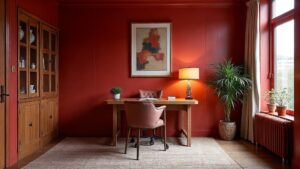 French Art Deco Wood Home Office Medium in size