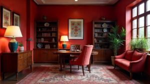British Red Art Deco General Home Office