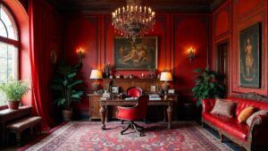 Middle Eastern Byzantine Leather Home Office Large in size