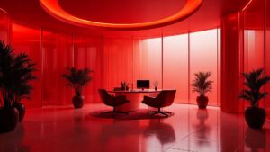 Russian Futurism Glass Home Office Medium in size