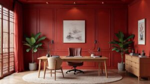 Chinese Modern Wood Home Office Medium in size