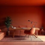 American Red Post-Modern Brick Home Office
