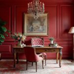 Italian Red Renaissance Granite Home Office