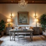 Spanish Silver Colonial Wood Home Office