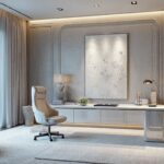 Russian Silver Futurism Glass Home Office