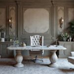 British Silver Medieval Stone Home Office