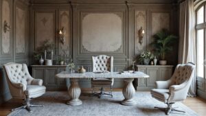 British Silver Medieval Stone Home Office