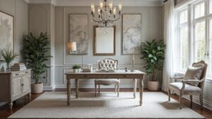 American Silver Tudor Silk Home Office