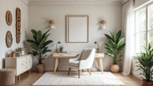 African Ancient Wood Home Office Medium in size